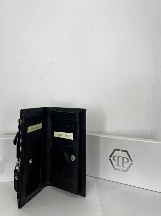 Leather Πορτοφόλι Philip Plein Μαύρο Multiuser