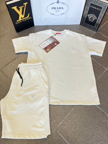 Σετ T-Shirt & Shorts Prada Άσπρο