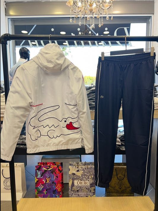 Σετ Φόρμας Lacoste Full Croco Άσπρο