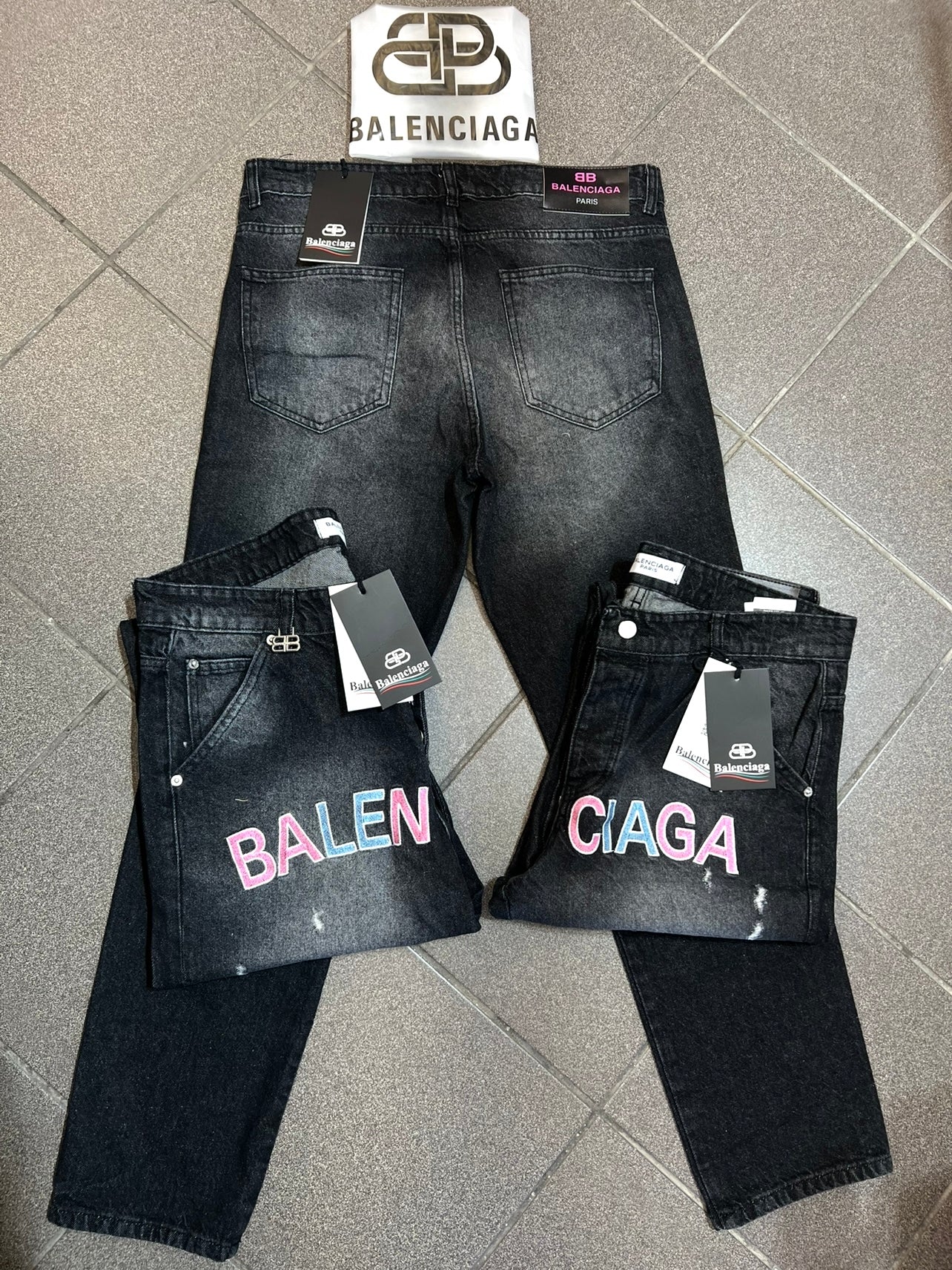 Jean Παντελόνι Balenciaga Denim Grey Buggy