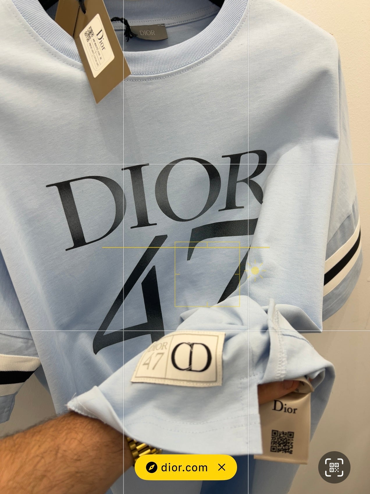 3A T-Shirt Oversized Plus C.Dior 47 Baby Blue 3/4