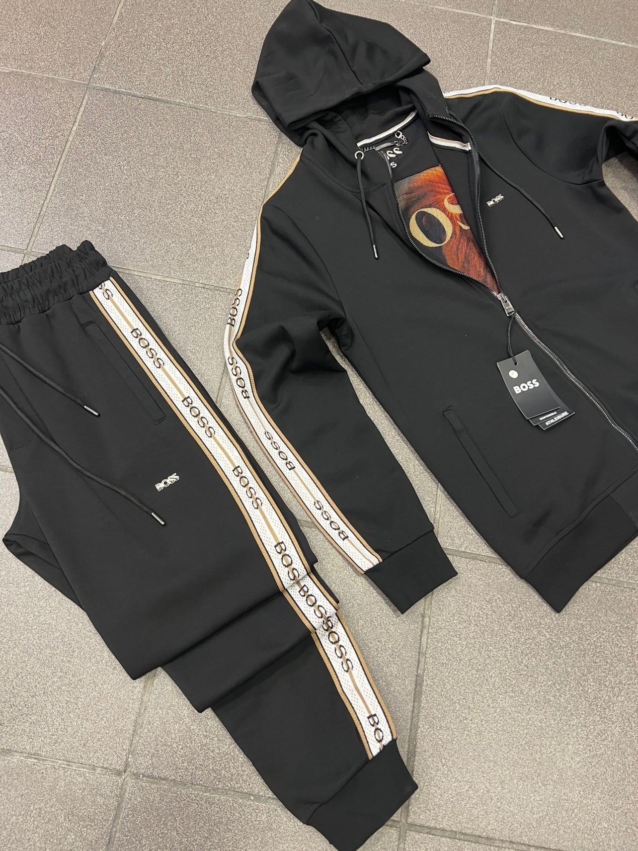 Σετ Φόρμα Boss Μαύρο Tracksuit 3Α