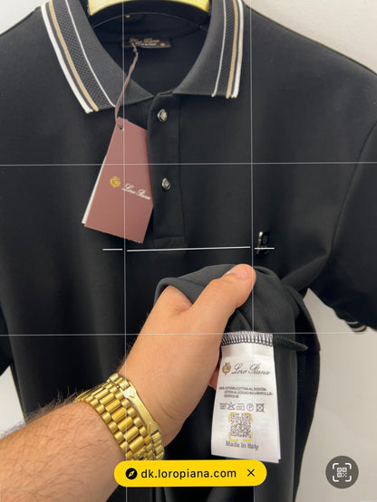 Polo Μπλούζα 3A Loro Piana Μαύρη