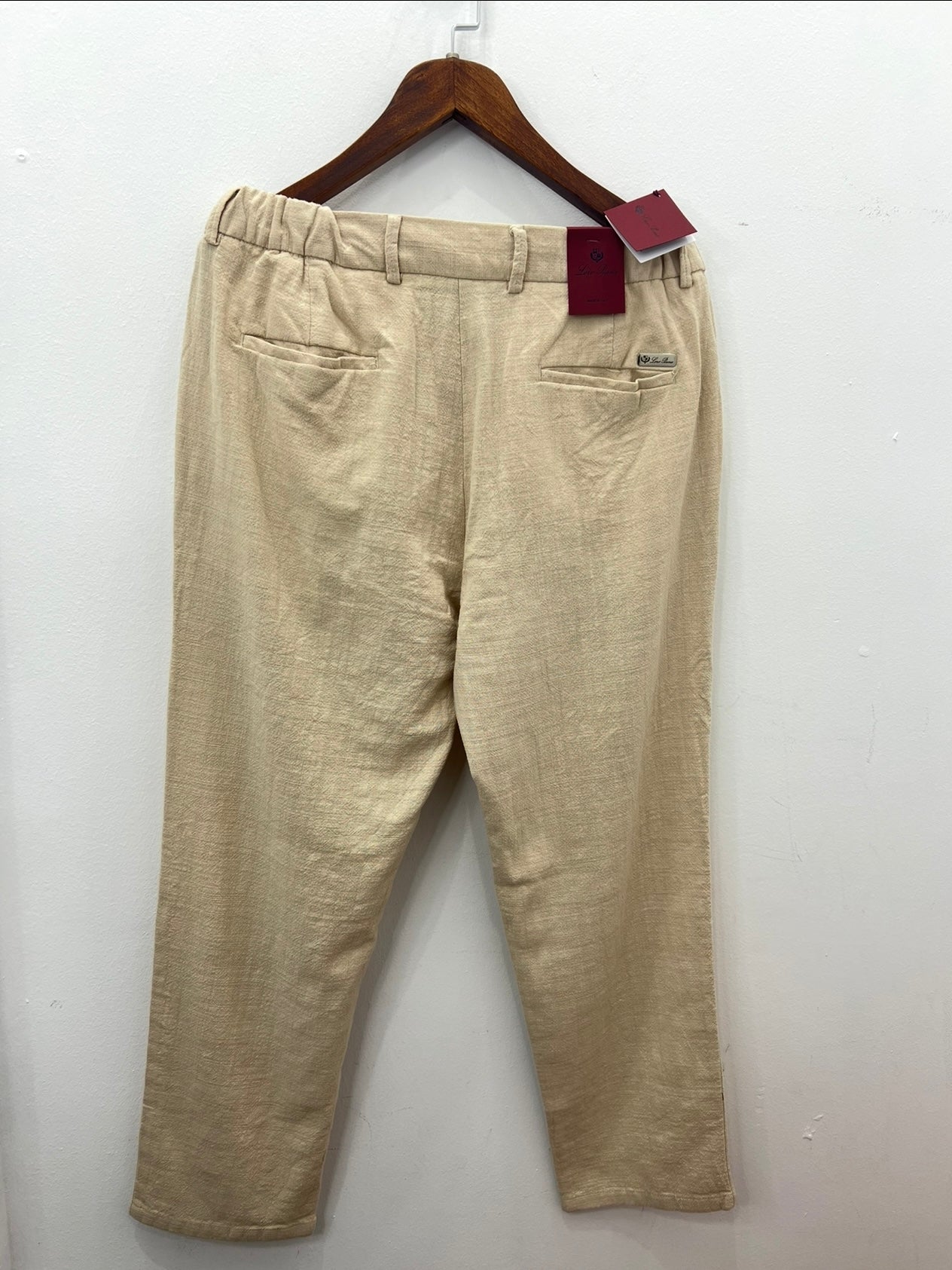 Παντελόνι Linen Loro Piana Μπέζ