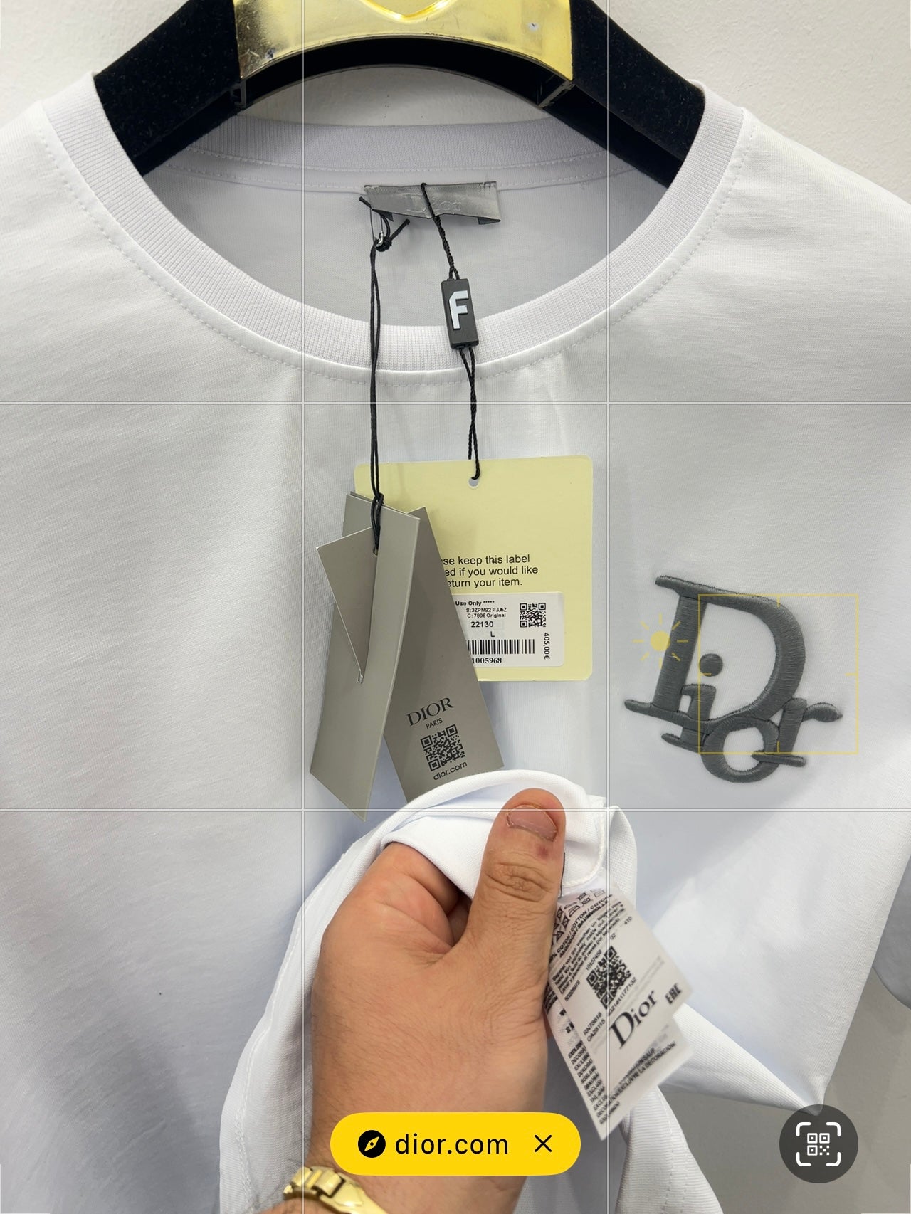 3A C.Dior T-Shirt Oversized Λευκό