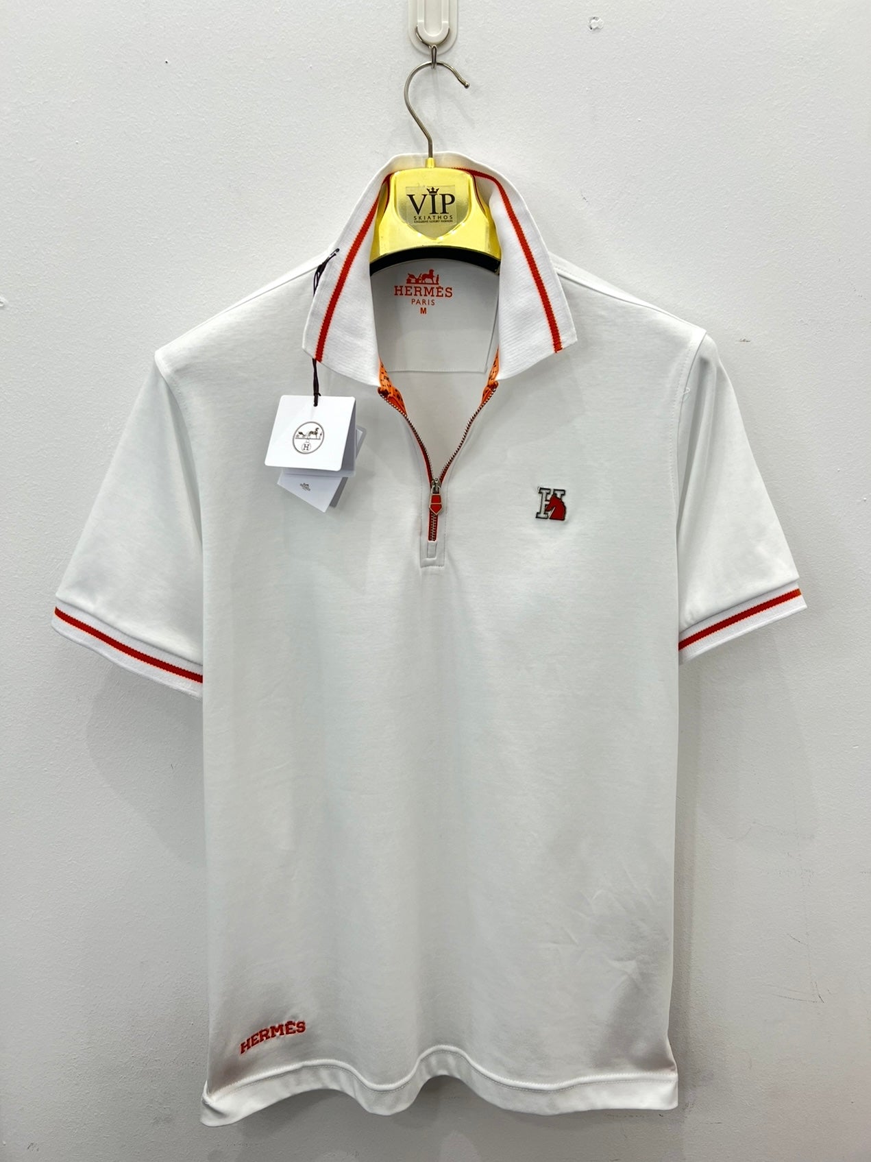 3A Polo Λευκό Hermes R Lycra