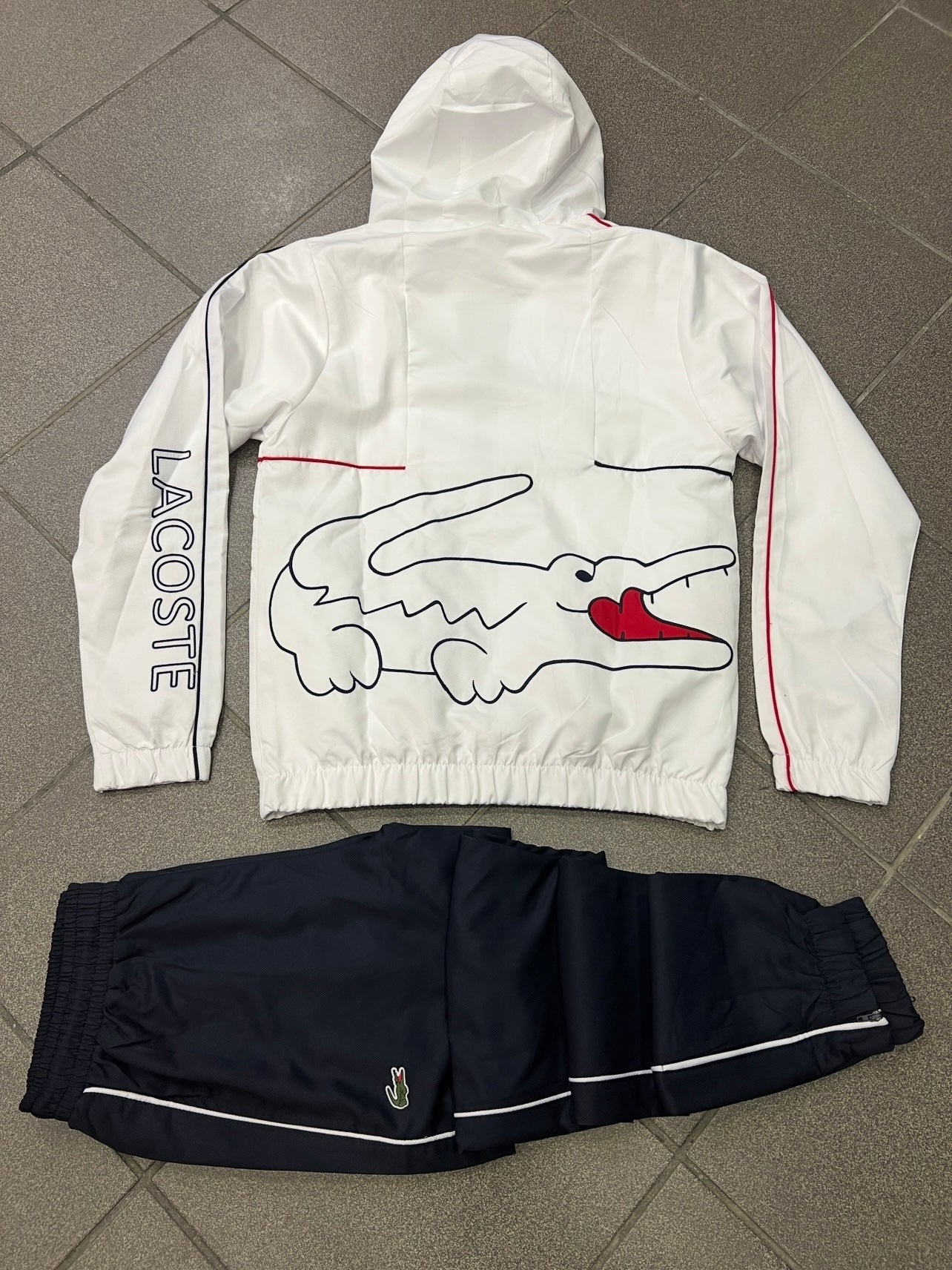 Σετ Φόρμας Lacoste Full Croco Άσπρο