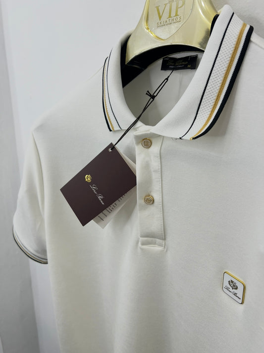 Polo Μπλούζα 3A Loro Piana Άσπρη