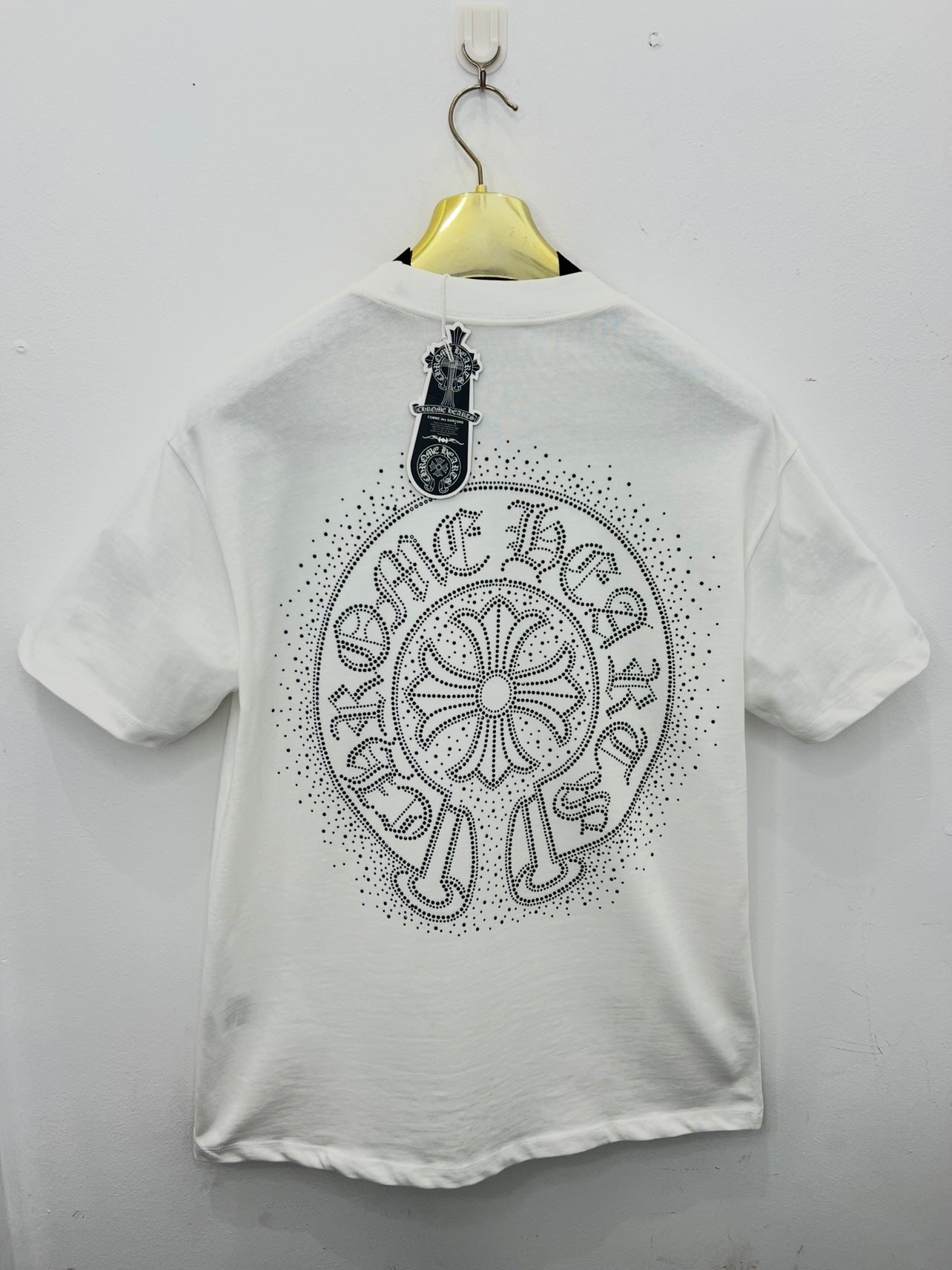 3A T-Shirt Chrome Hearts Rhinestone OverFit Άσπρη