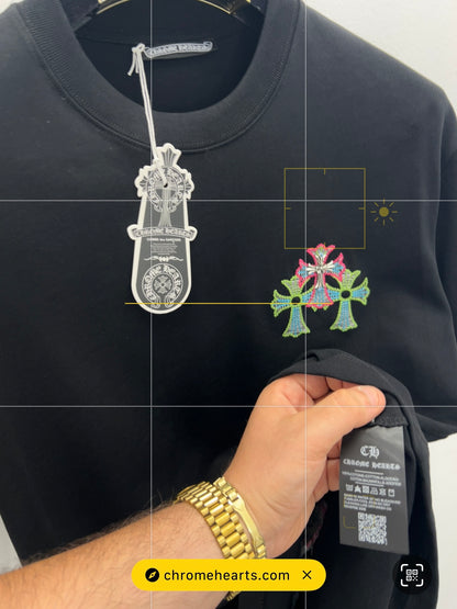 3A T-Shirt Chrome Hearts Ultra Cross OverFit Μαύρη