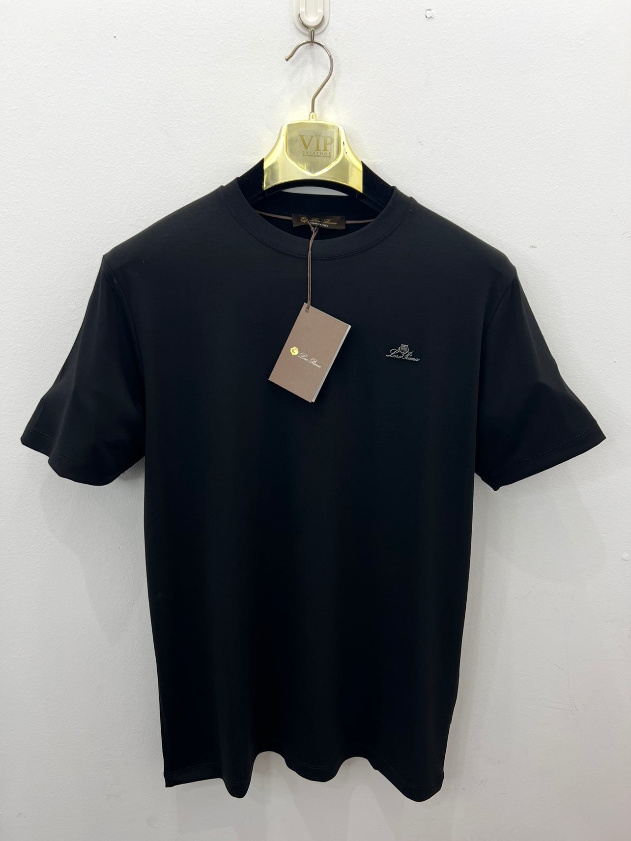 T-Shirt 3A Μαύρο Loro Piana Silk