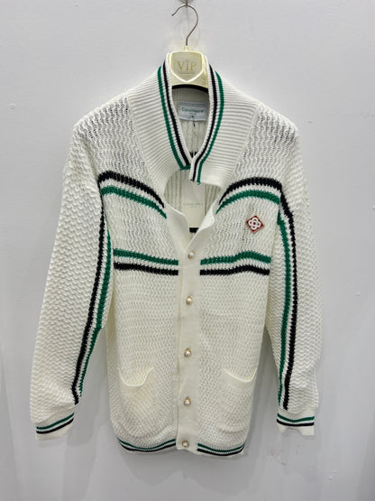 Sweater Ζακέτα Casa Blanca Πλεκτή Λευκή 3Α