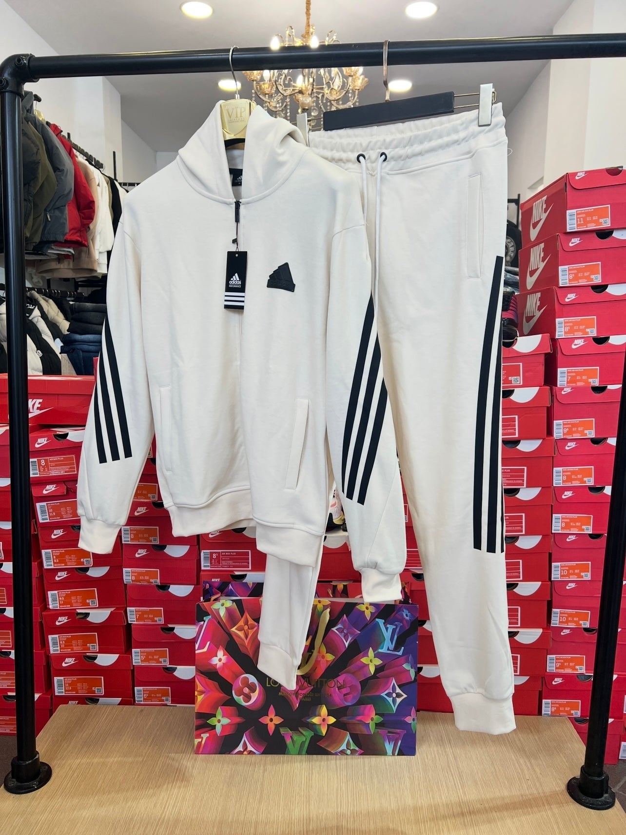 Adidas Μπέζ Tracksuit R Lines