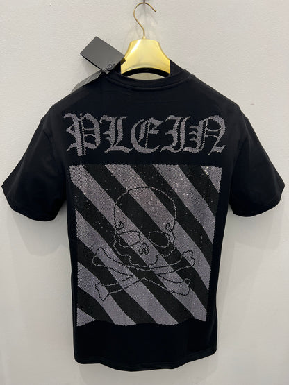 3Α T-Shirt Philip Plein Striped Stras