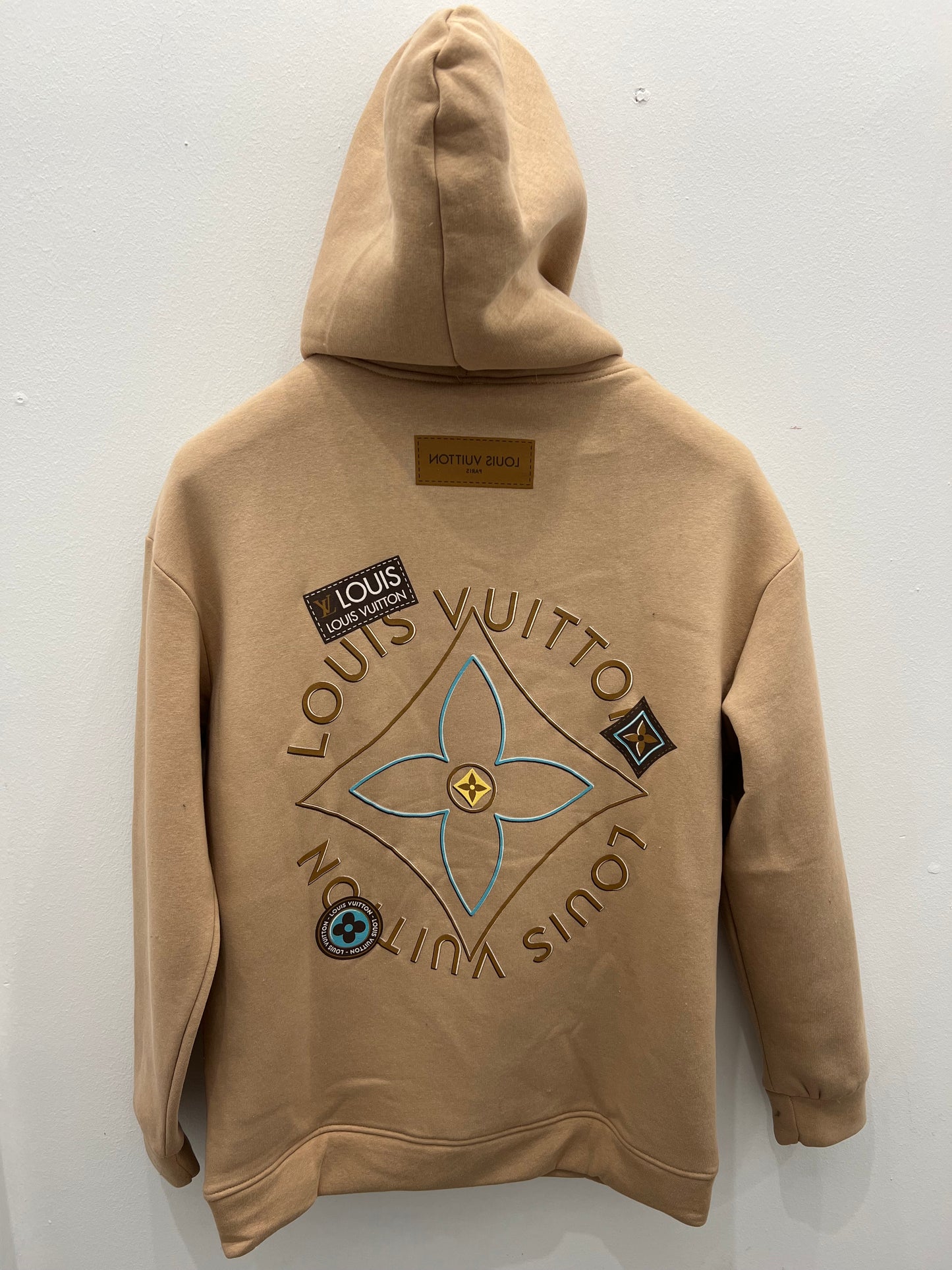 Hoodie Μπέζ L/V OverSize Φούτερ