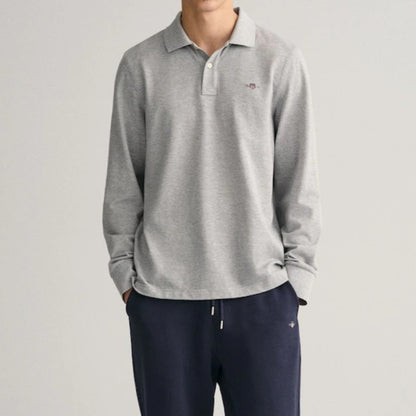 Γκρι μακρυμάνικο πουκάμισο Gant 