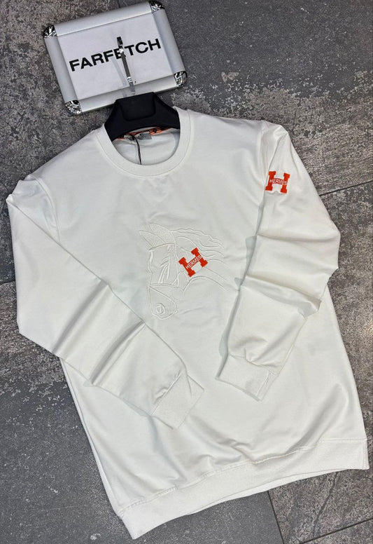 Hermes Άσπρη Long Μπλούζα