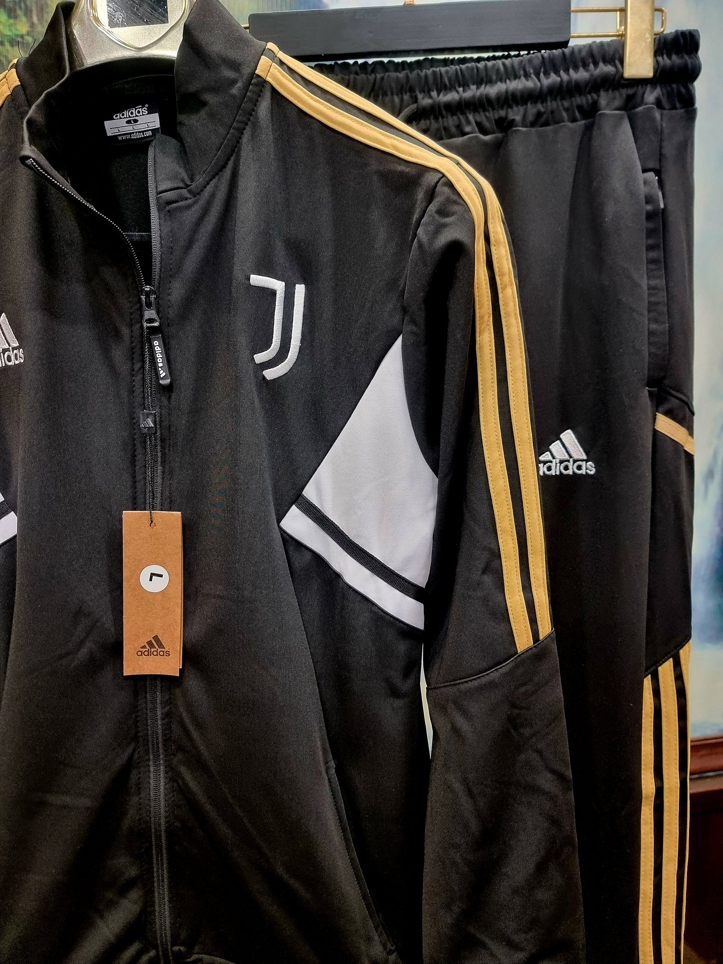 Juventus Adidas Tracksuit Black