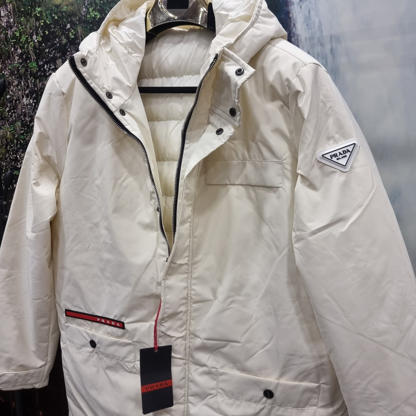 Μπουφάν Coat Prada Jacket White Oxford