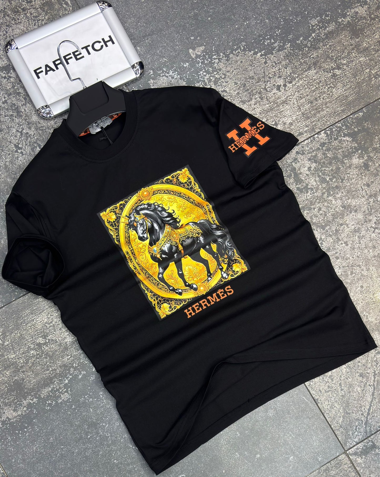 T-Shirt Μπλούζα Hermes Μαύρη