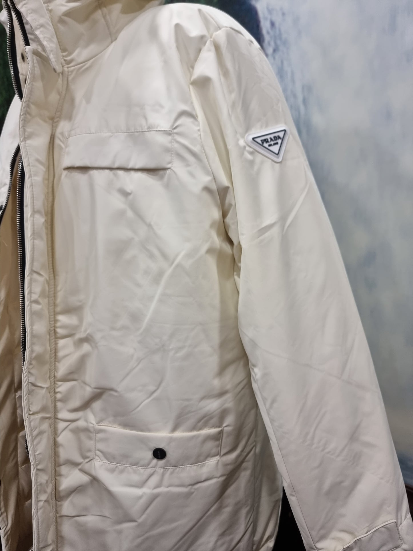 Μπουφάν Coat Prada Jacket White Oxford