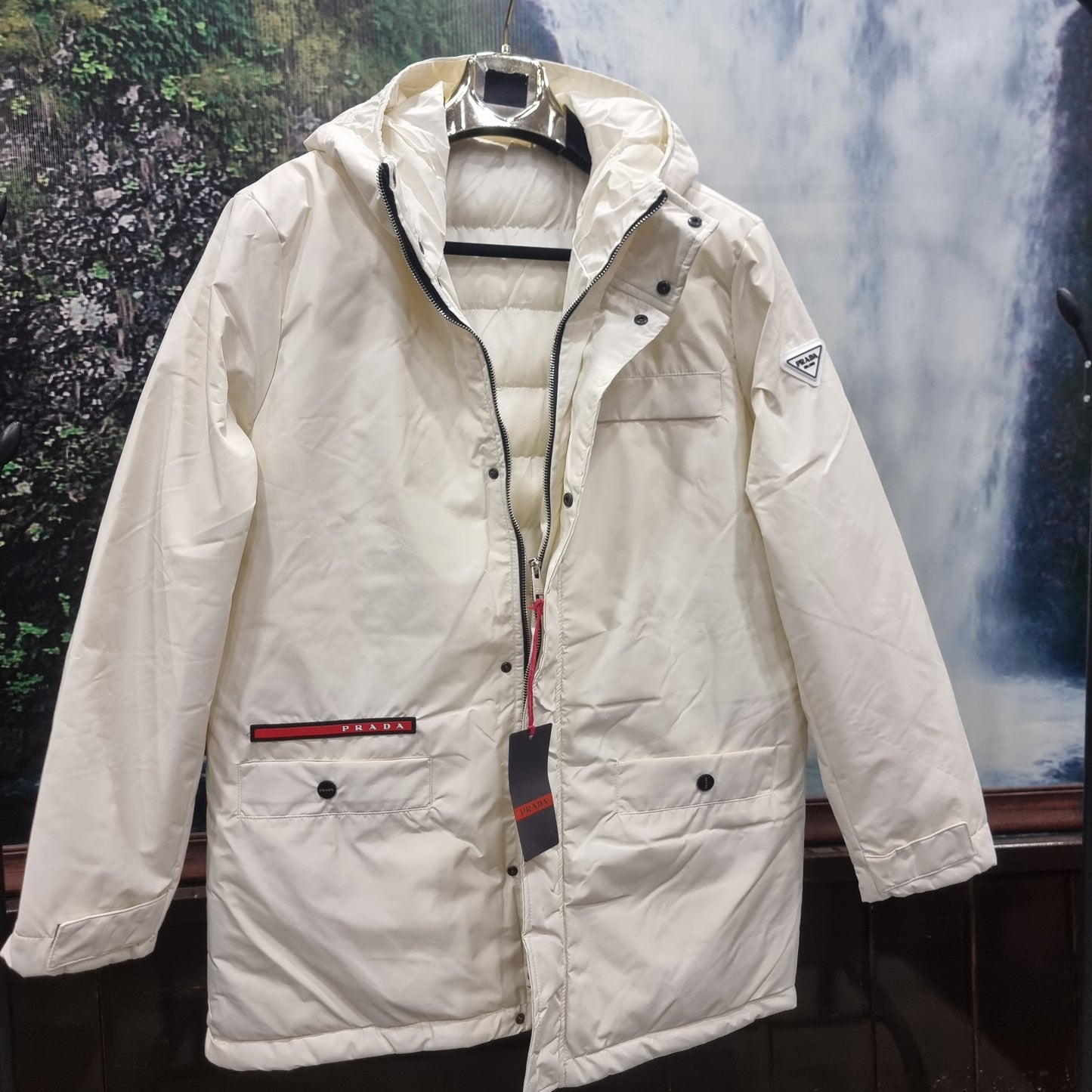 Μπουφάν Coat Prada Jacket White Oxford