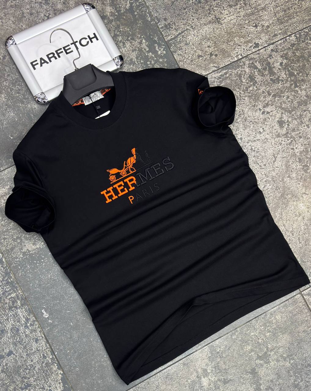 T-Shirt Μπλούζα Hermes Μαύρη