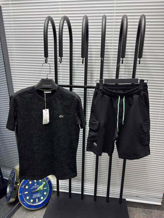 Σετ Lacoste Summer Tracksuit Μαύρο