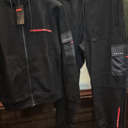 Tracksuit Prada Cargo Line Black