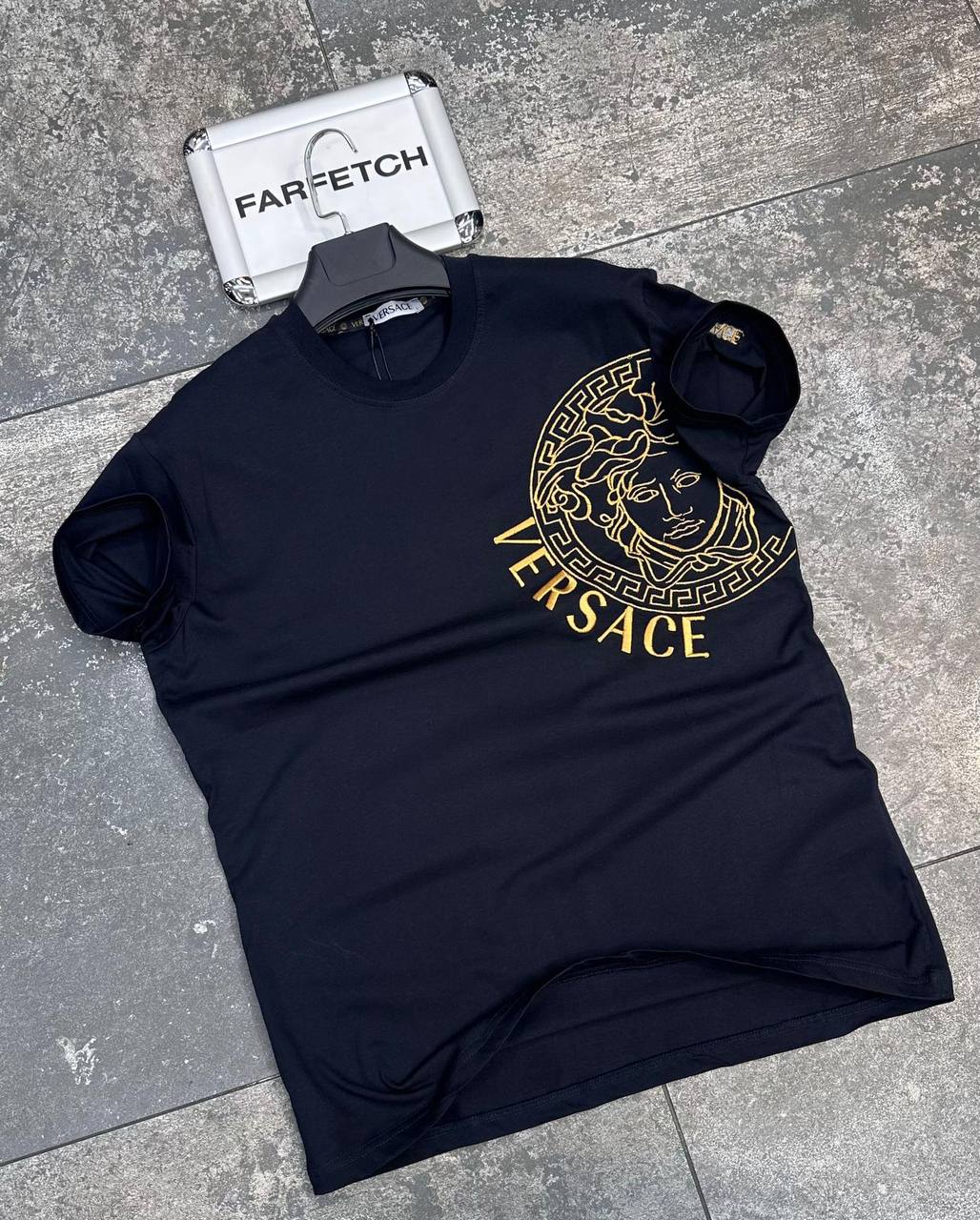T-Shirt Μπλούζα Versace Μπλέ