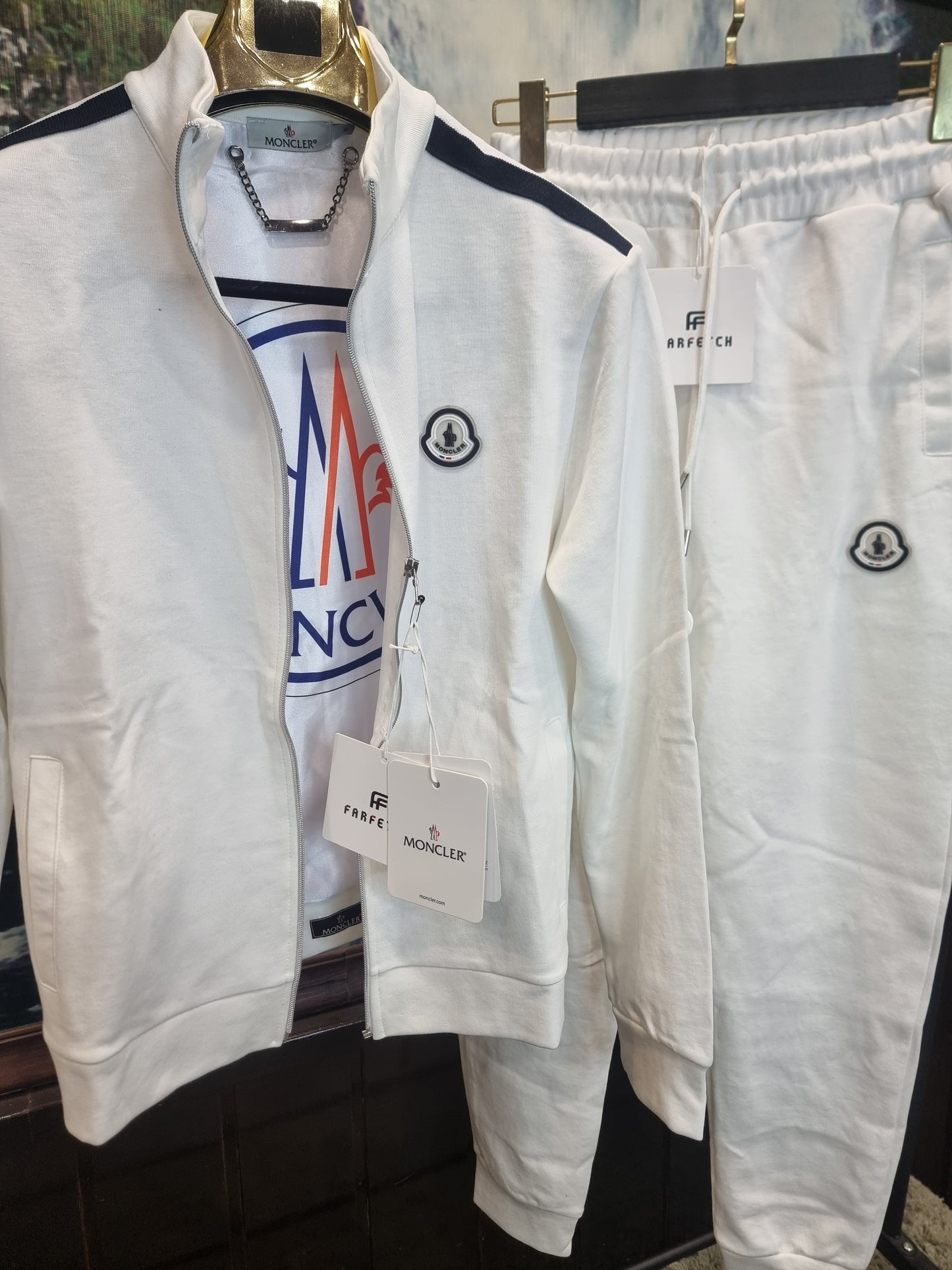 Tracksuit Moncler White Rainbow