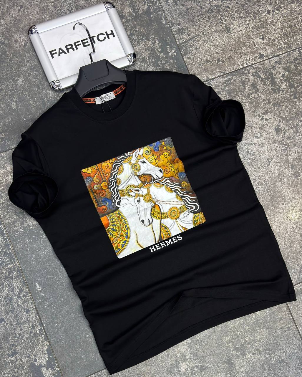 T-Shirt Μπλούζα Hermes Μαύρο