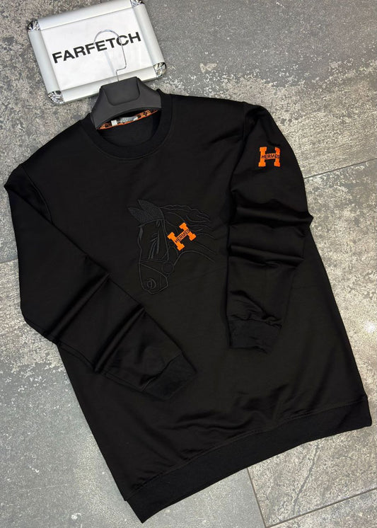 Hermes Μαύρη Long Μπλούζα