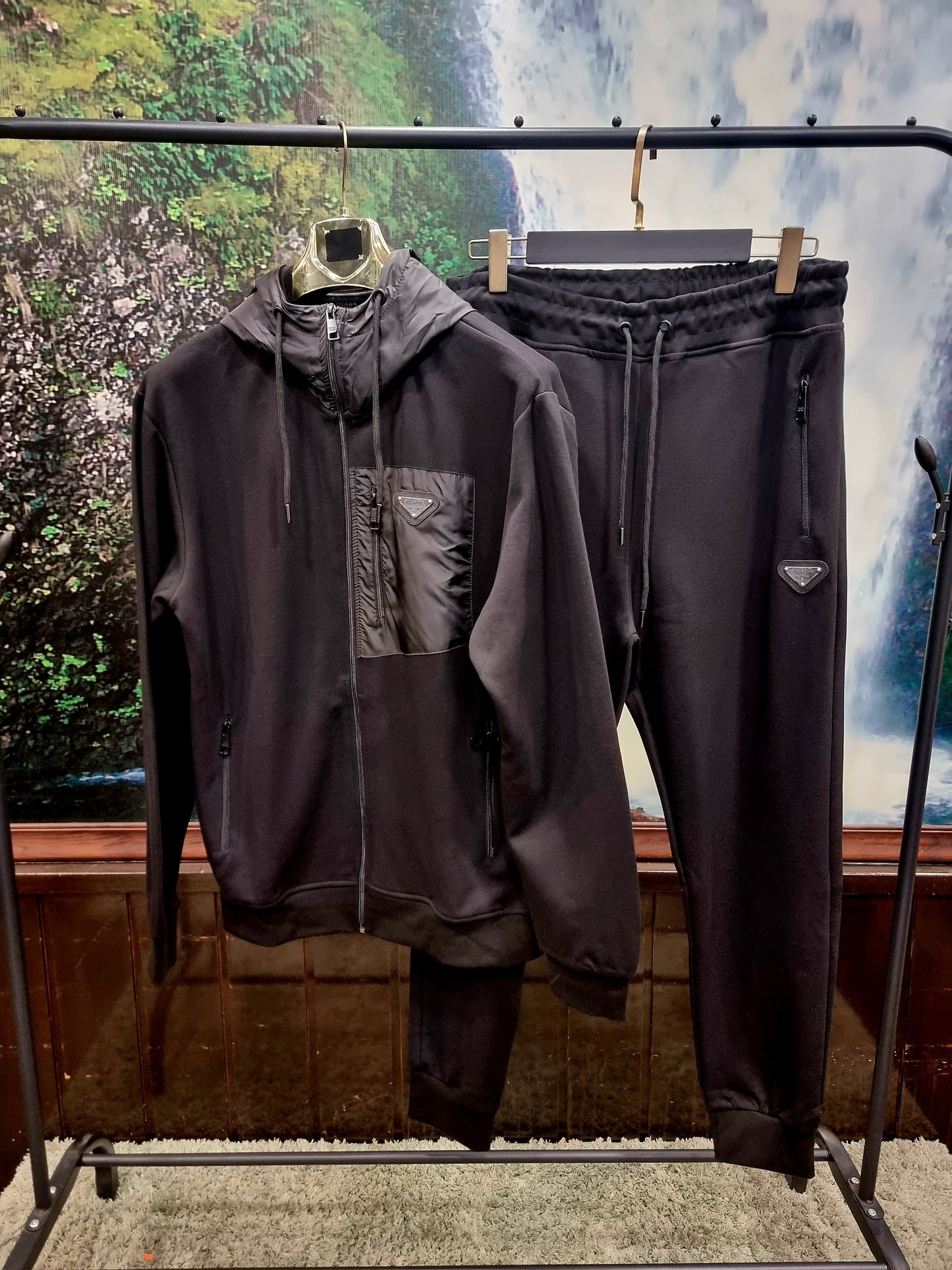 Tracksuit Prada Monogram Black