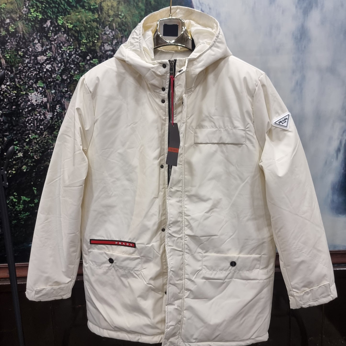 Μπουφάν Coat Prada Jacket White Oxford