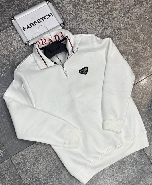 Φούτερ Prada Λευκό Fleece